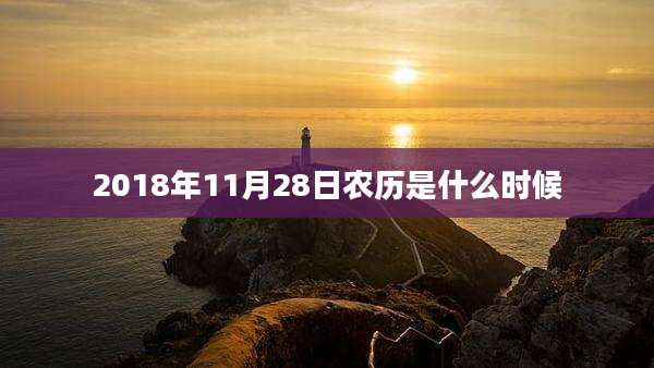2018年11月28日农历是什么时候