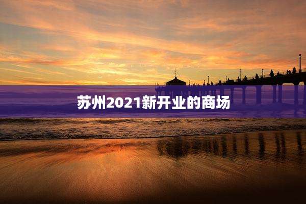 苏州2021新开业的商场