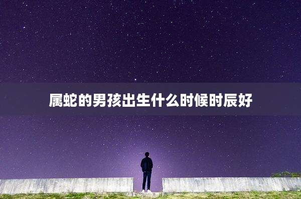 属蛇的男孩出生什么时候时辰好