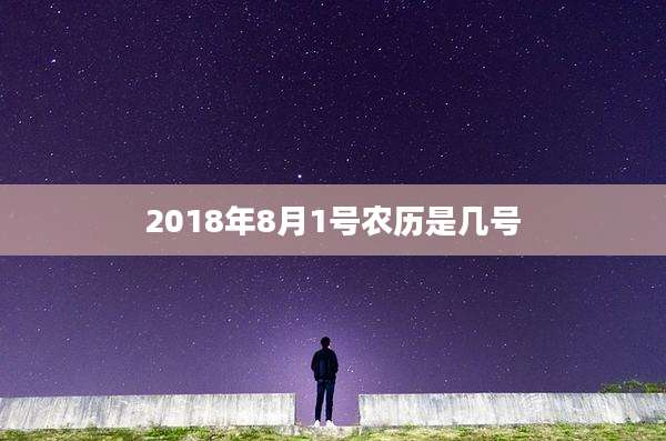 2018年8月1号农历是几号