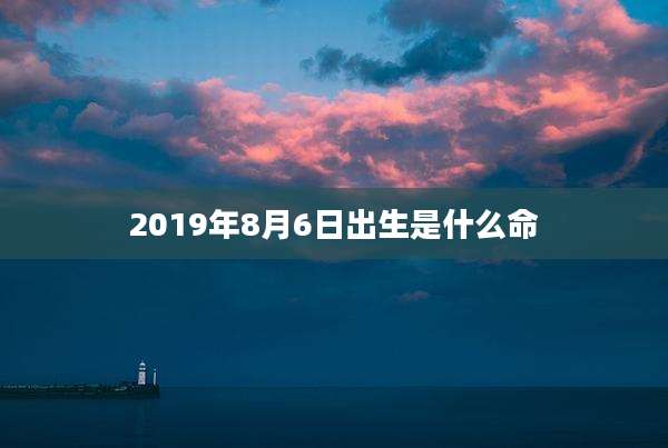 2019年8月6日出生是什么命