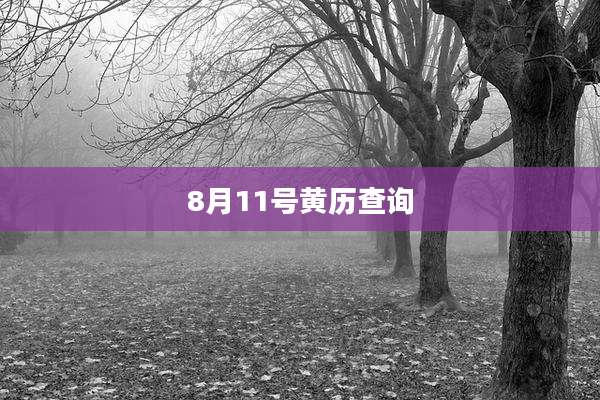 8月11号黄历查询