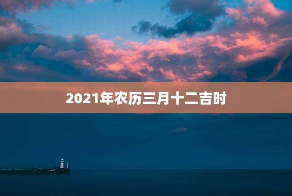 2021年农历三月十二吉时