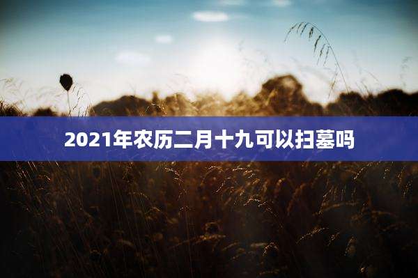 2021年农历二月十九可以扫墓吗