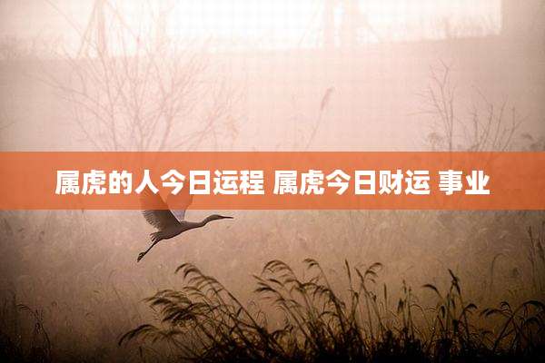属虎的人今日运程 属虎今日财运 事业