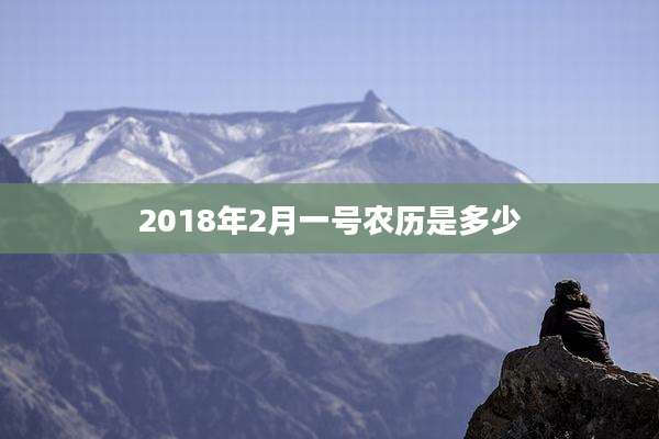 2018年2月一号农历是多少