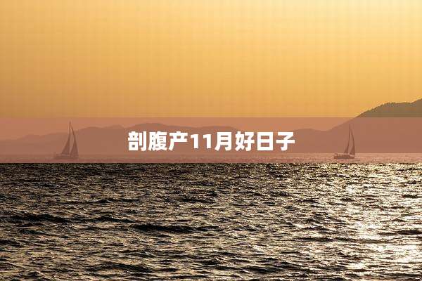 剖腹产11月好日子