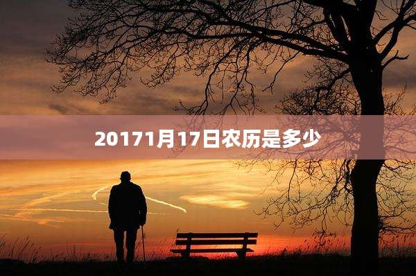 20171月17日农历是多少