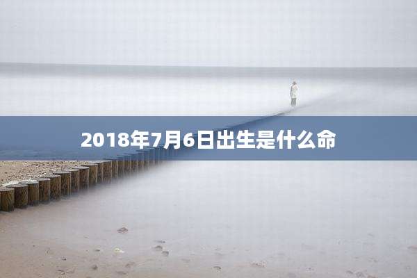 2018年7月6日出生是什么命