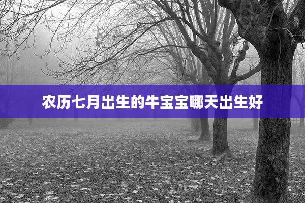 农历七月出生的牛宝宝哪天出生好