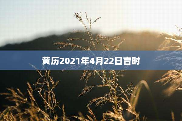 黄历2021年4月22日吉时