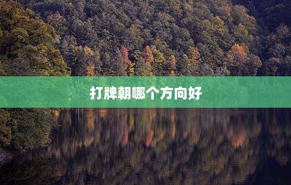 打牌朝哪个方向好