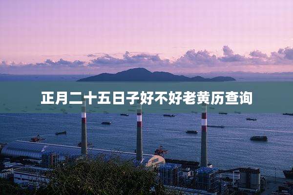 正月二十五日子好不好老黄历查询