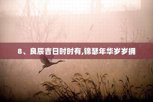 8、良辰吉日时时有,锦瑟年华岁岁拥