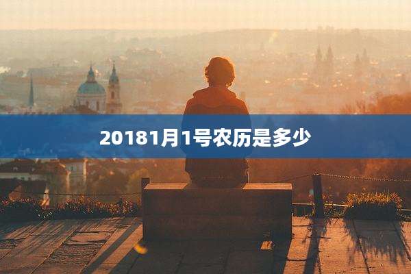 20181月1号农历是多少