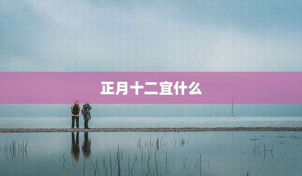 正月十二宜什么