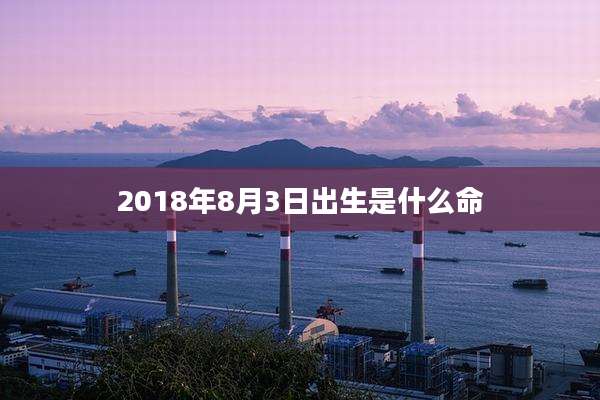 2018年8月3日出生是什么命