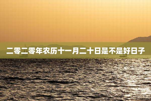 二零二零年农历十一月二十日是不是好日子