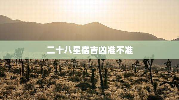 二十八星宿吉凶准不准