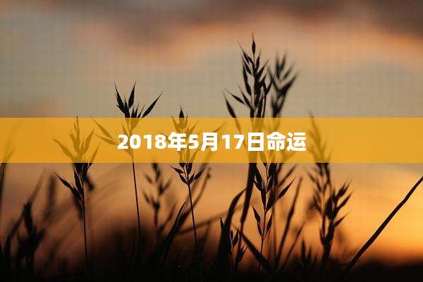 2018年5月17日命运