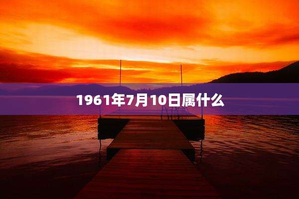 1961年7月10日属什么