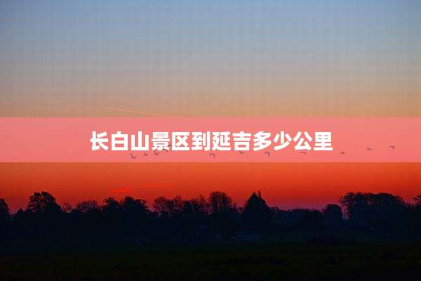 长白山景区到延吉多少公里