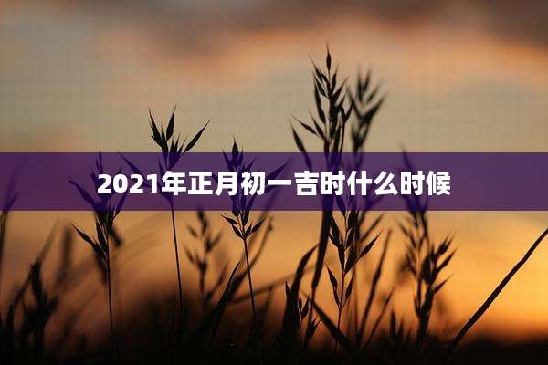 2021年正月初一吉时什么时候
