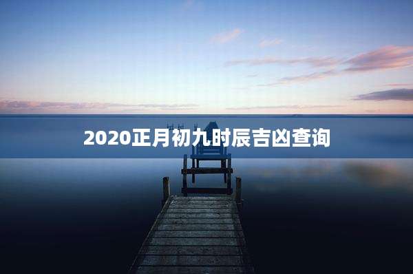 2020正月初九时辰吉凶查询