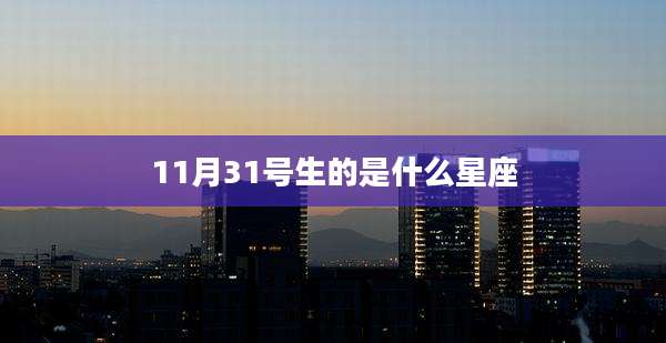 11月31号生的是什么星座