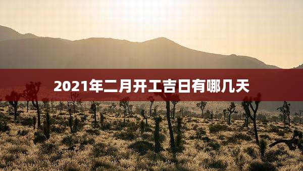 2021年二月开工吉日有哪几天