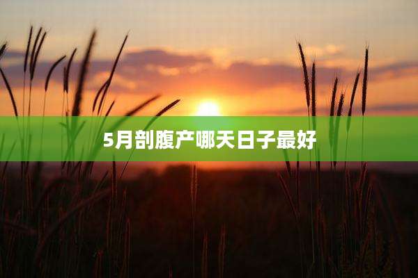 5月剖腹产哪天日子最好