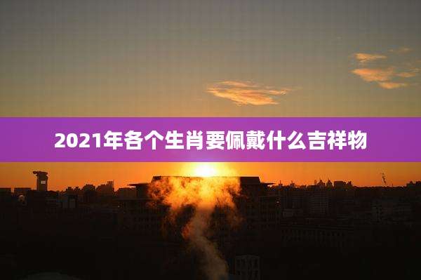 2021年各个生肖要佩戴什么吉祥物