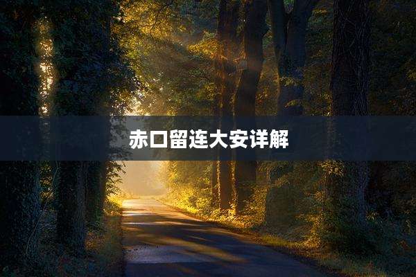 赤口留连大安详解