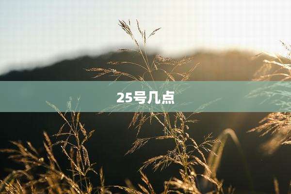 25号几点