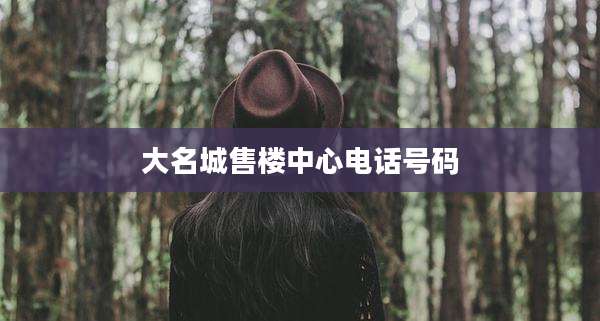 大名城售楼中心电话号码