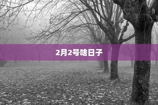 2月2号啥日子