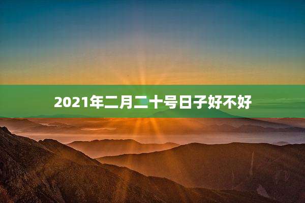 2021年二月二十号日子好不好