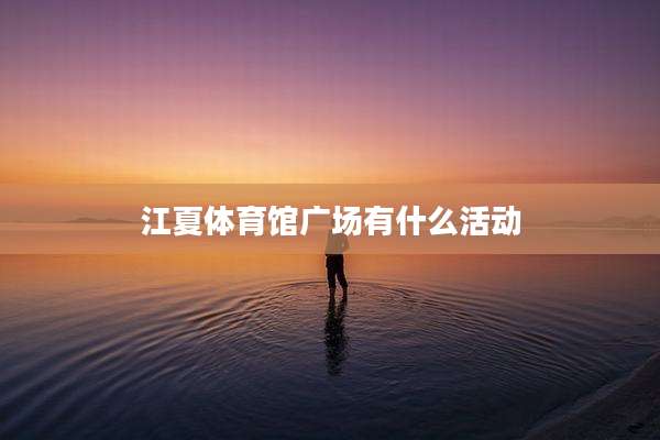 江夏体育馆广场有什么活动