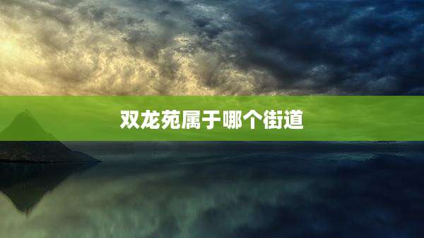 双龙苑属于哪个街道