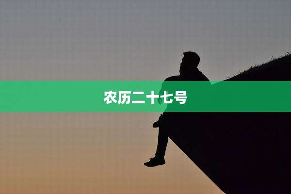 农历二十七号