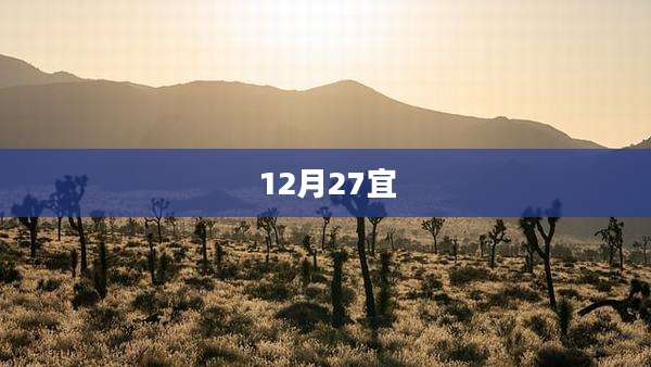 12月27宜
