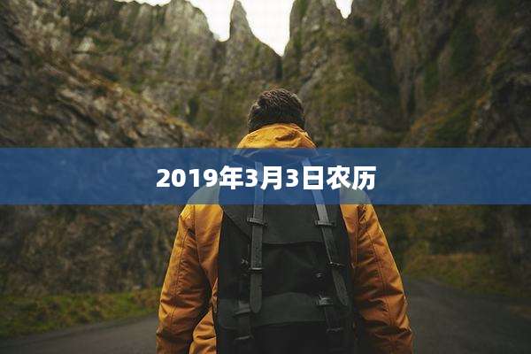 2019年3月3日农历