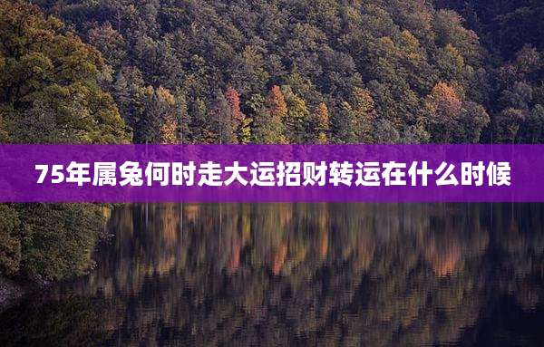 75年属兔何时走大运招财转运在什么时候
