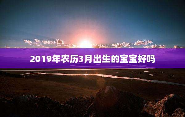2019年农历3月出生的宝宝好吗