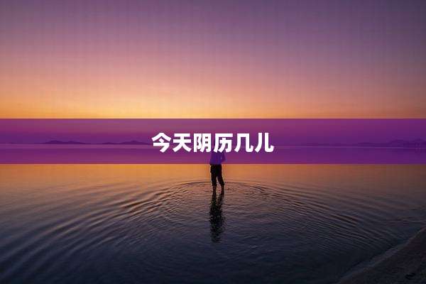 今天阴历几儿