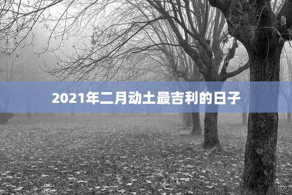2021年二月动土最吉利的日子