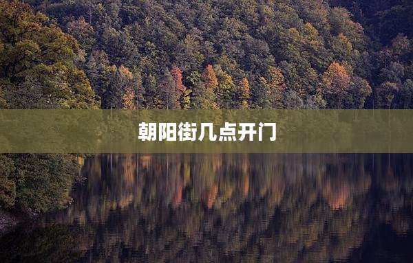 朝阳街几点开门
