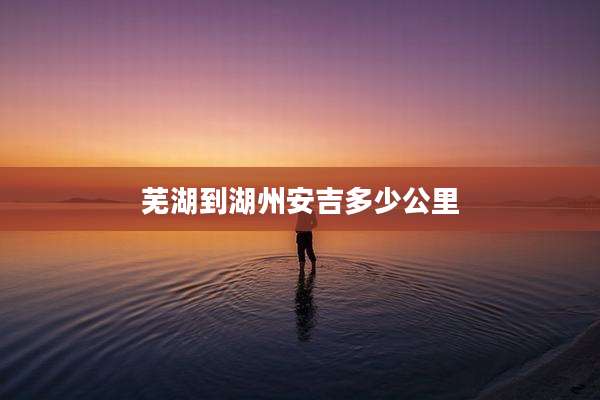 芜湖到湖州安吉多少公里