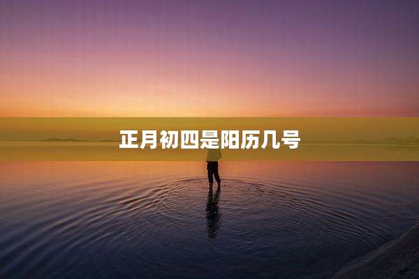 正月初四是阳历几号