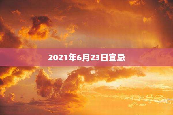 2021年6月23日宜忌